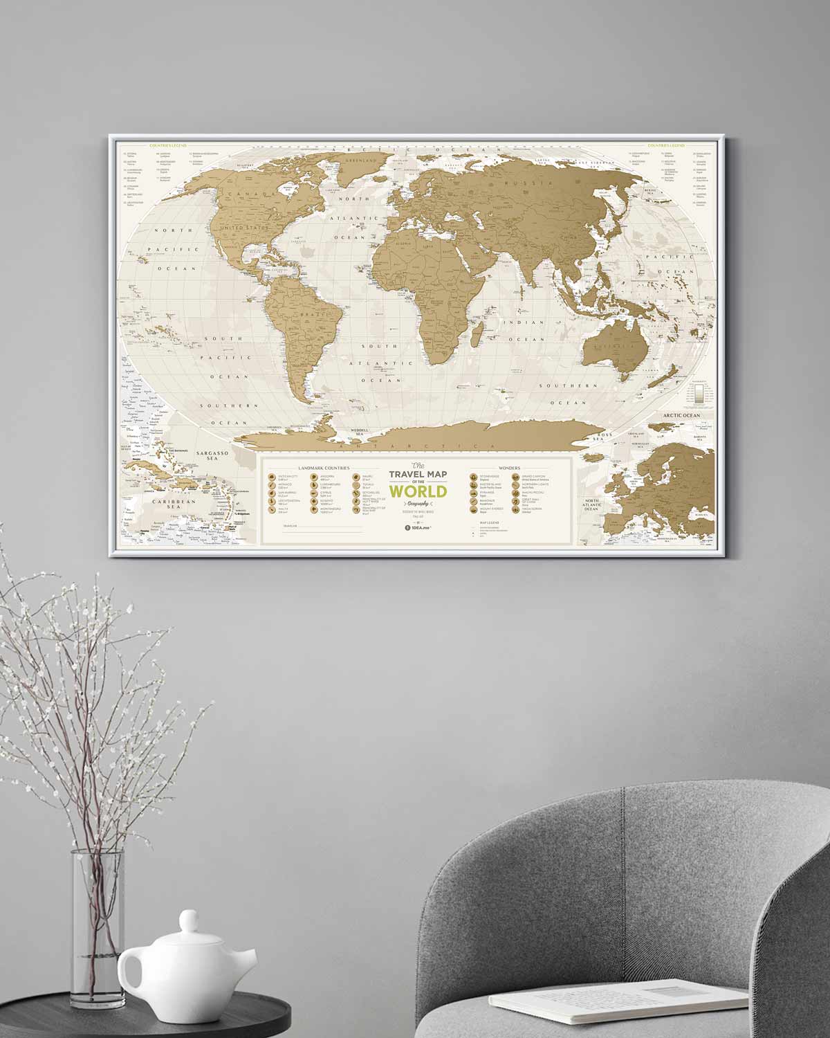 Scratch Map Geography World interior